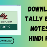 Download Tally ERP 9 notes in Hindi PDF